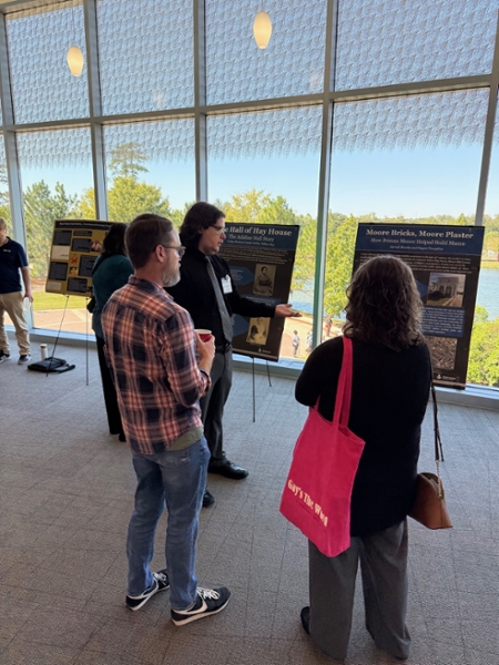 History majors Isaiah DeWitt, Melissa Fortune, and Sagan Tompkins presented posters that were accepted to the annual Society for Georgia Archivists meeting, which was held on MGA's campus on Thursday, October 2. 